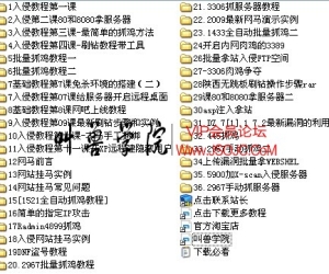 黑客抓鸡拿服务器36课全套教程,价值上百