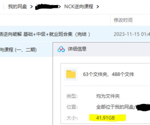 编程达人 NCK逆向课程 最全最完善破解教程(初级/中级/就业班) 滴水逆向