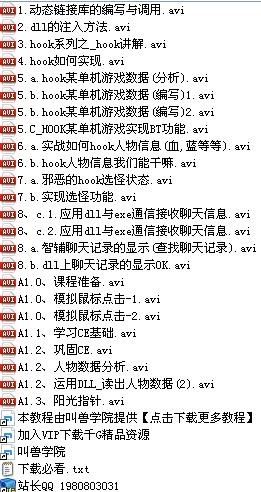 夜猫中学VIP培训班HOOK系列教程