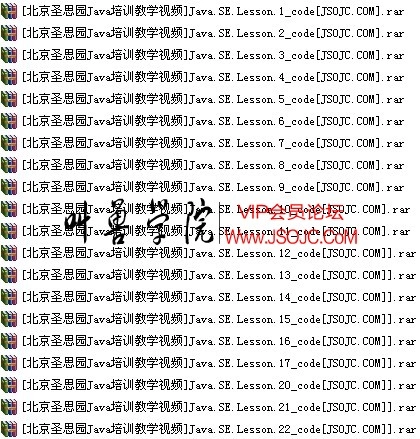 北京圣思园 java.se视频教程