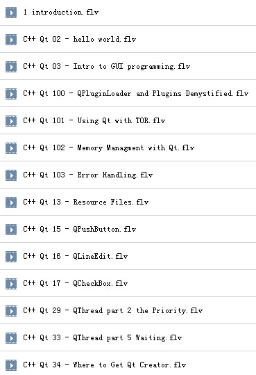QT视频教程《英文版》