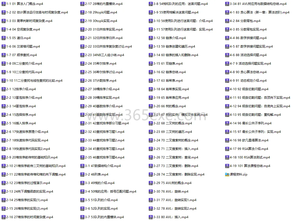 零基础快速掌握算法与数据结构完整版教程 (图1)