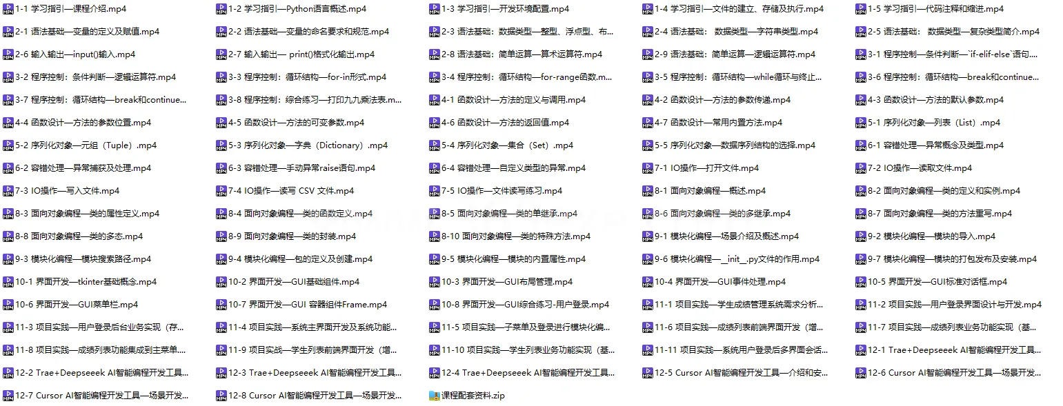 Python入门到实战2025（融合AI智能编程） (图3)